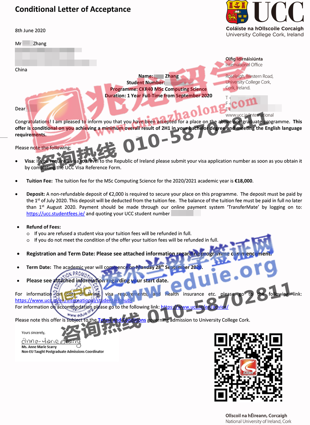 张xiao-科克大学UCC-计算科学-硕士-有条件offer-北京兆龙留学.jpg
