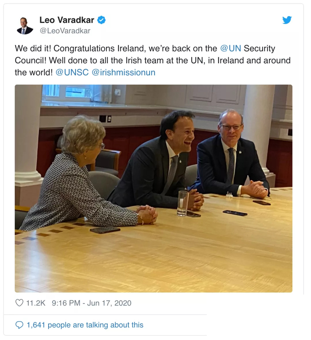 爱尔兰总理表示我们重返联合国安理会是对我们几十年来在世界舞台上所做工作的认可.jpg