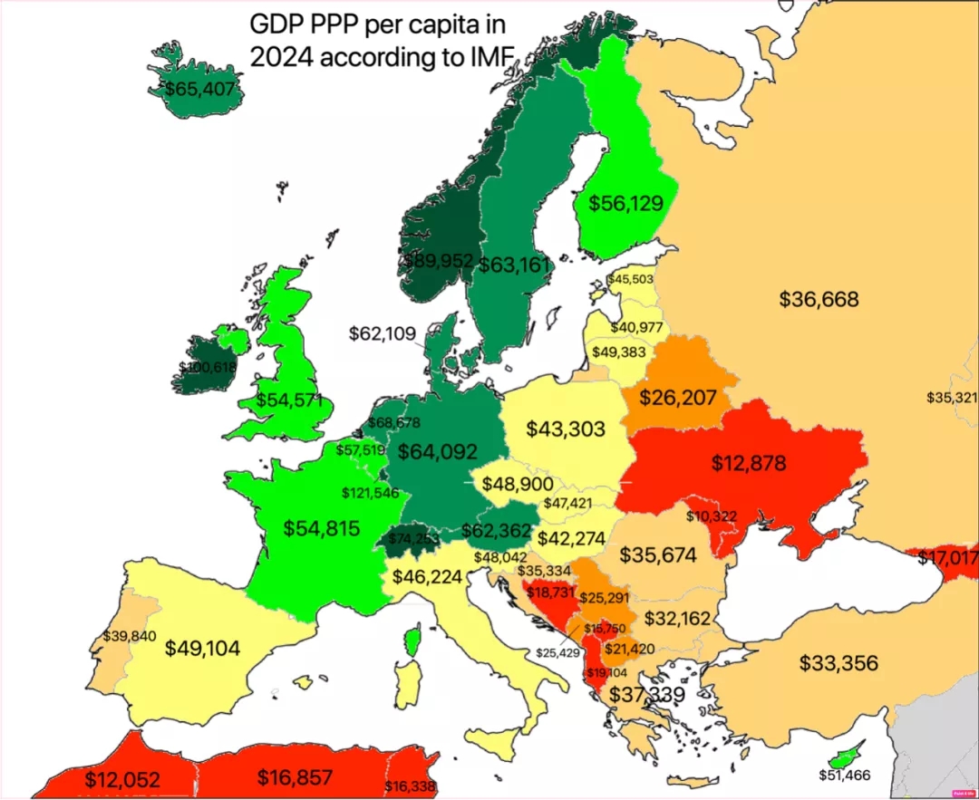 世界货币基金组织预估的爱尔兰人均生产总值已是英国的两倍！.webp.jpg